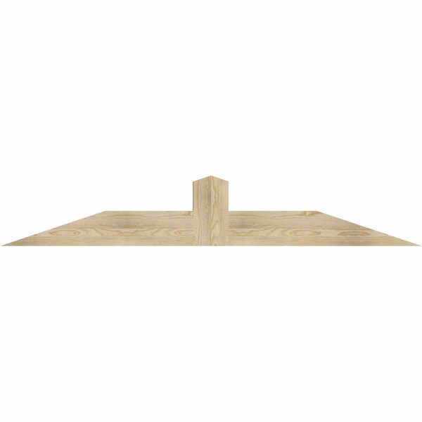 Ekena Millwork Portland Rough Sawn Timber Gable Bracket, Douglas Fir, 72"W x 12"H x 4"D x 6"F, 4/12 Pitch GBW072X12X0406POR00RDF - main